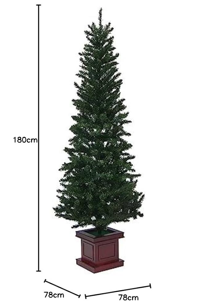 Amazon | クリスマスツリー ウッドベーススリムツリー ポット